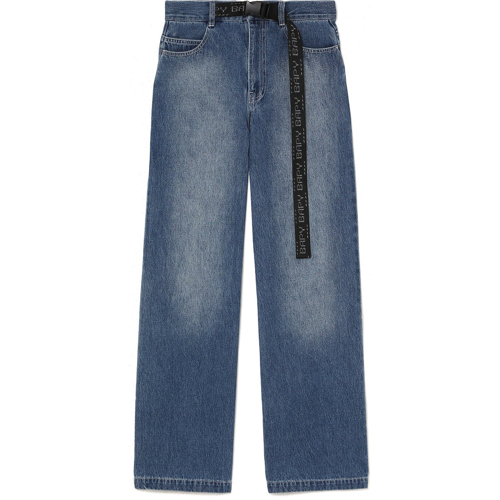 BAPY WIDELEG DENIM PANTS LADIES