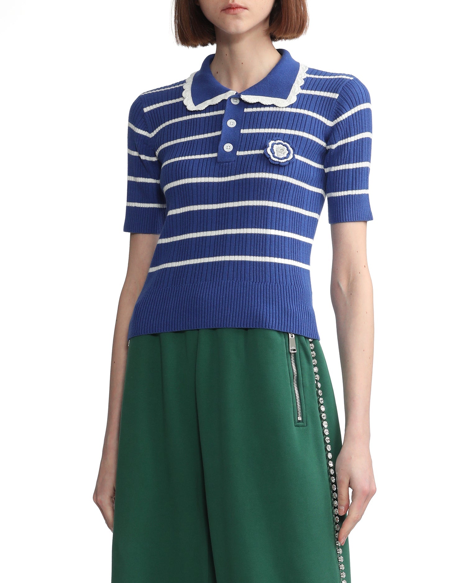 BAPY STRIPES KNIT TOP LADIES