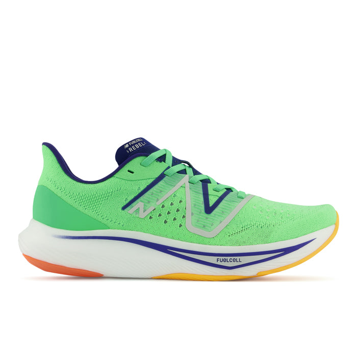 Men's New Balance FuelCell Rebel v3, Vibrant Spring/Victory Blue, 8 D Medium