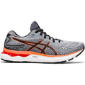 Men's Asics Gel-Nimbus 24, Sheet Rock/Shocking Orange, 11 D Medium