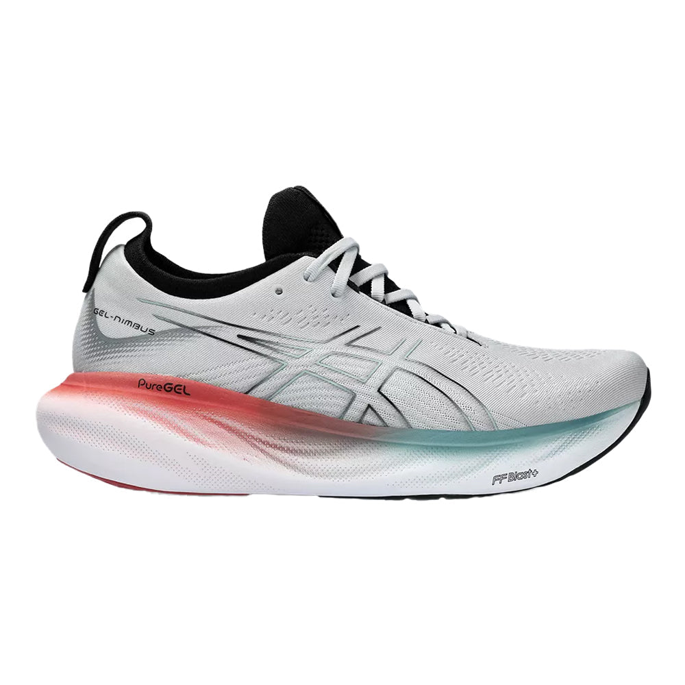 Men's Asics Gel-Nimbus 25, Piedmont Grey/Foggy Teal, 12.5 D Medium