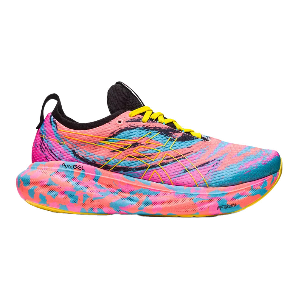Men's Asics Gel-Nimbus 25, Aquarium/Vibrant Yellow, 8 D Medium