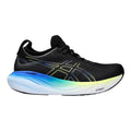 Men's Asics Gel-Nimbus 25, Black/Glow Yellow, 8.5 2E Wide