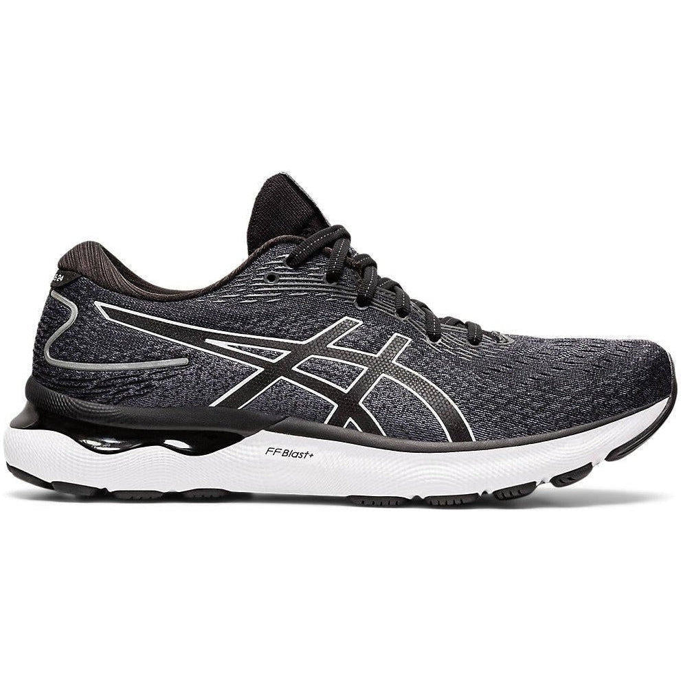 Men's Asics Gel-Nimbus 24, Black/White, 13 D Medium