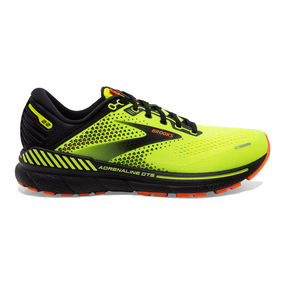 Men's Brooks Adrenaline GTS 22, Nightlife/Black/Flame, 14 D Medium
