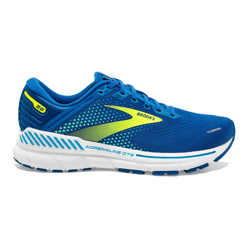 Men's Brooks Adrenaline GTS 22, Blue/Nightlife/White, 9.5 D Medium