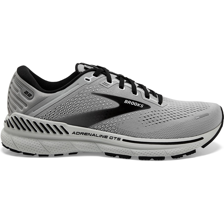 Men's Brooks Adrenaline GTS 22, Alloy/Grey/Black, 10.5 D Medium