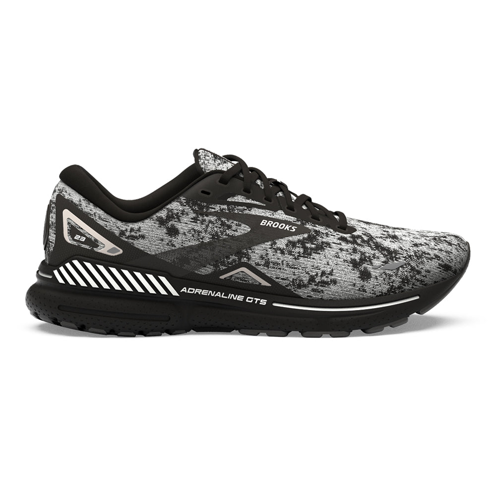 Men's Brooks Adrenaline GTS 23, White/Grey/Black, 10.5 2E Wide