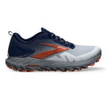 Men's Brooks Cascadia 17, Blue/Navy/Firecracker, 8 2E Wide