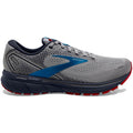Men's Brooks Ghost 14, Grey/Blue/Red, 7.5 D Medium