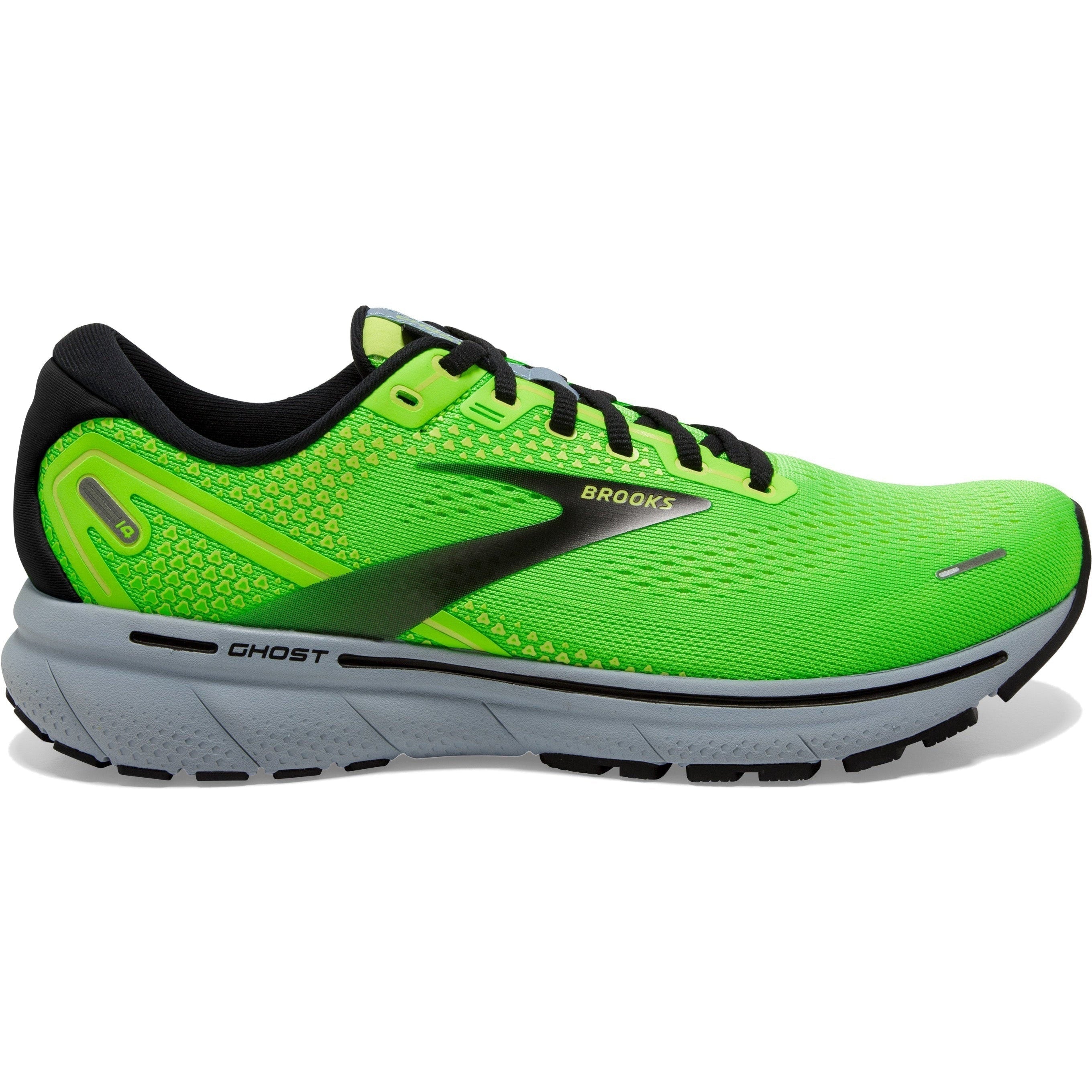 Men's Brooks Ghost 14, Green Gecko/Blue/Black, 11 D Medium