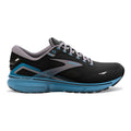 Men's Brooks Ghost 15, Black/Blackened Pearl/Blue, 9 D Medium