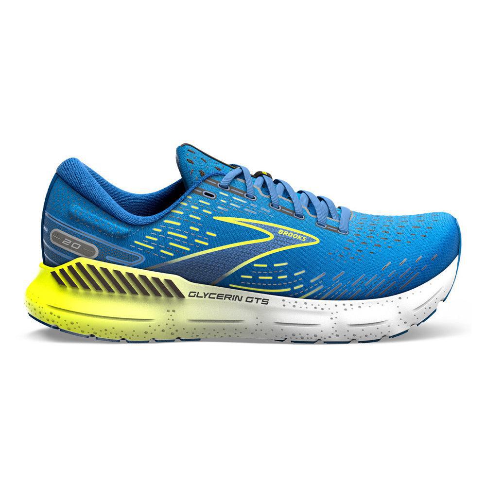Men's Brooks Glycerin GTS 20, Blue/Nightlife/White, 14 D Medium