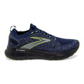Men's Brooks Glycerin StealthFit 20, Blue/Ebony/Lime, 9.5 D Medium