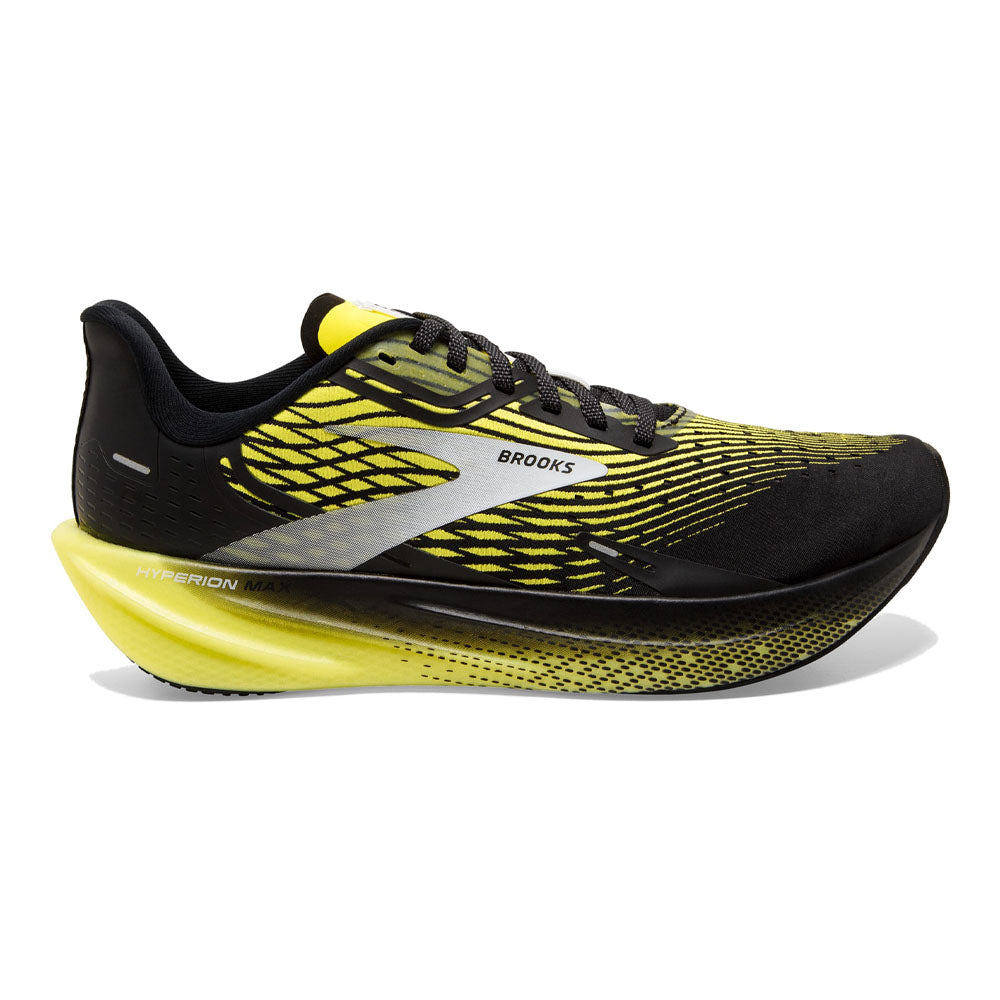Men's Brooks Hyperion Max, Black/Blazing Yellow/White, 8.5 D Medium