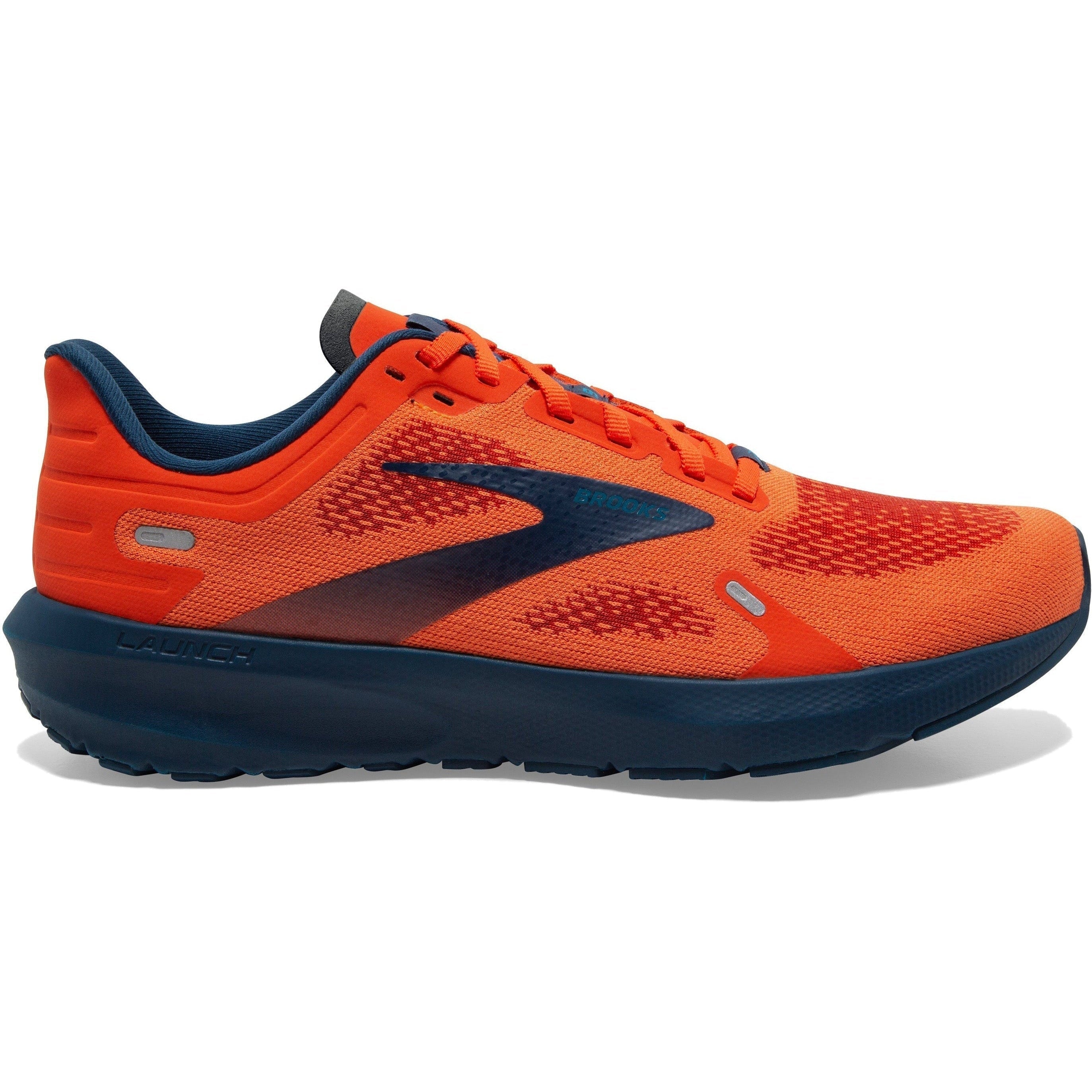 Men's Brooks Launch 9, Flame/Titan/Crystal Teal, 10.5 D Medium