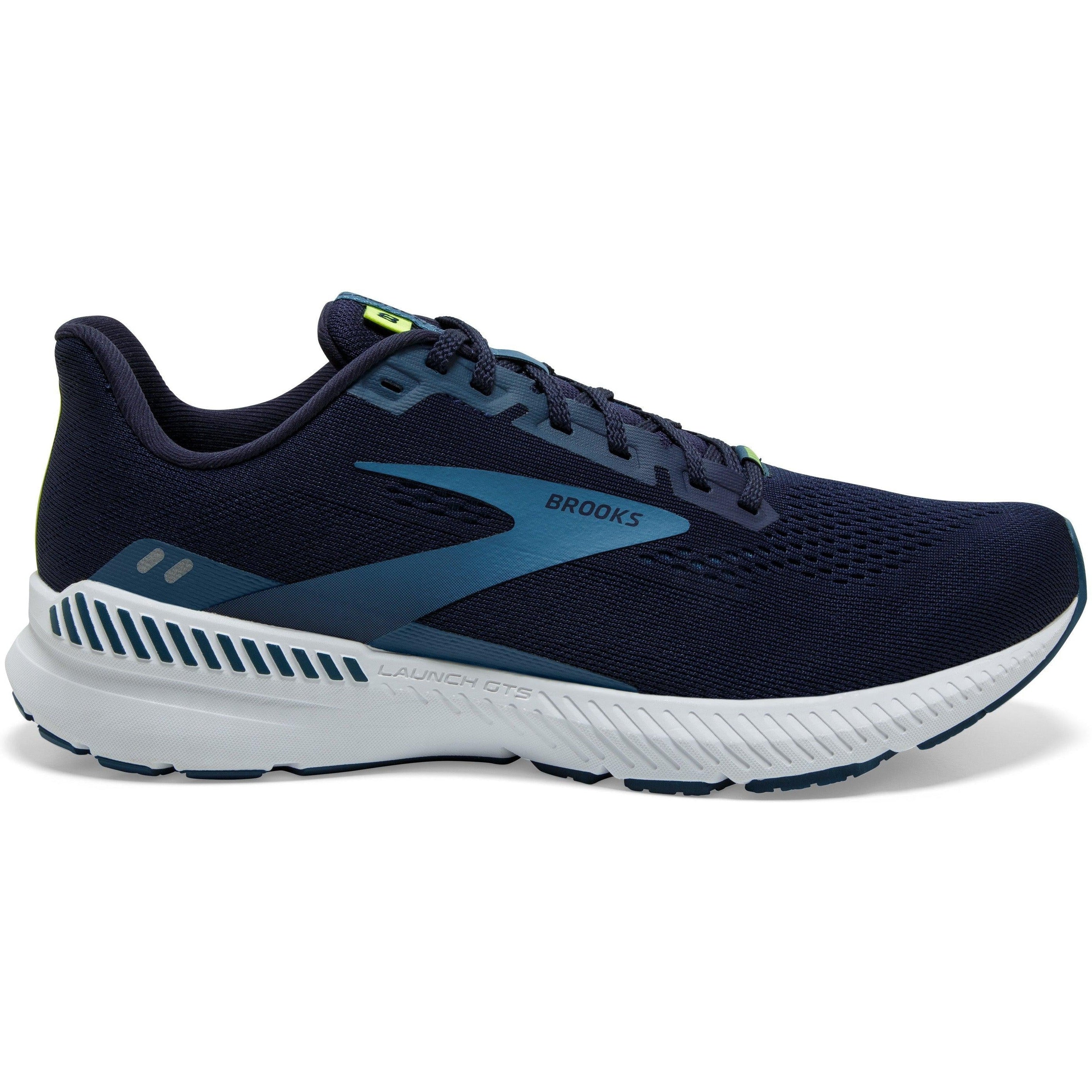Men's Brooks Launch GTS 8, Peacoat/Legion Blue/Nightlife, 12 D Medium