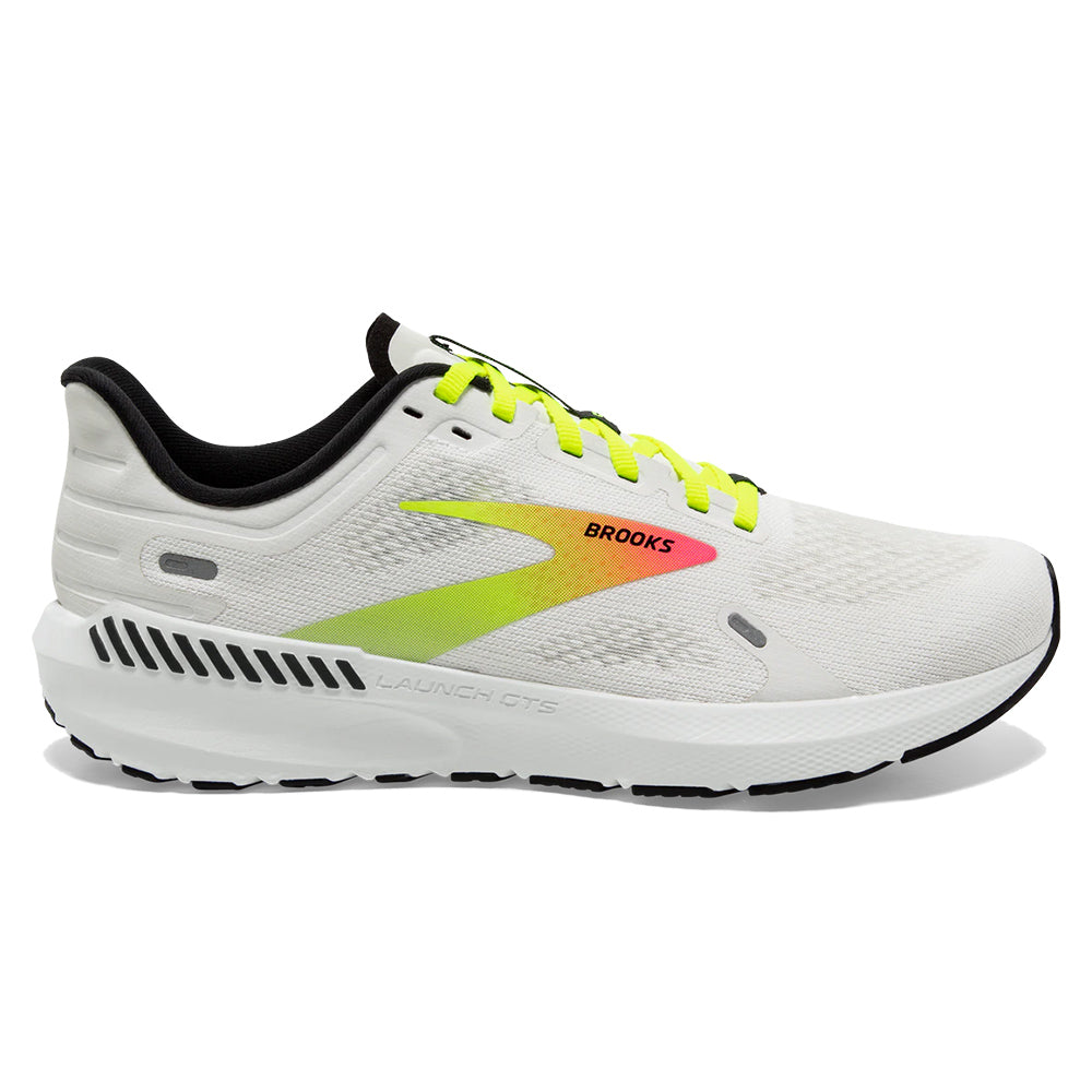 Men's Brooks Launch GTS 9, White/Pink/Nightlife, 10 D Medium
