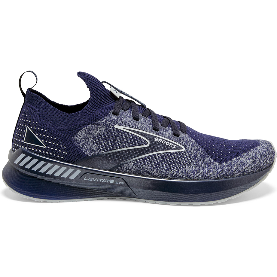 Men's Brooks Levitate Stealthfit GTS 5, Peacoat/Grey, 10.5 D Medium