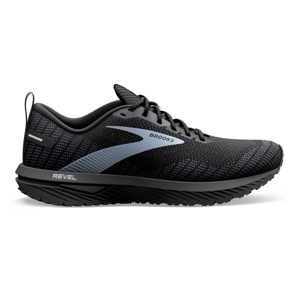 Men's Brooks Revel 6, Black/Blackened Pearl/Grey, 13 D Medium