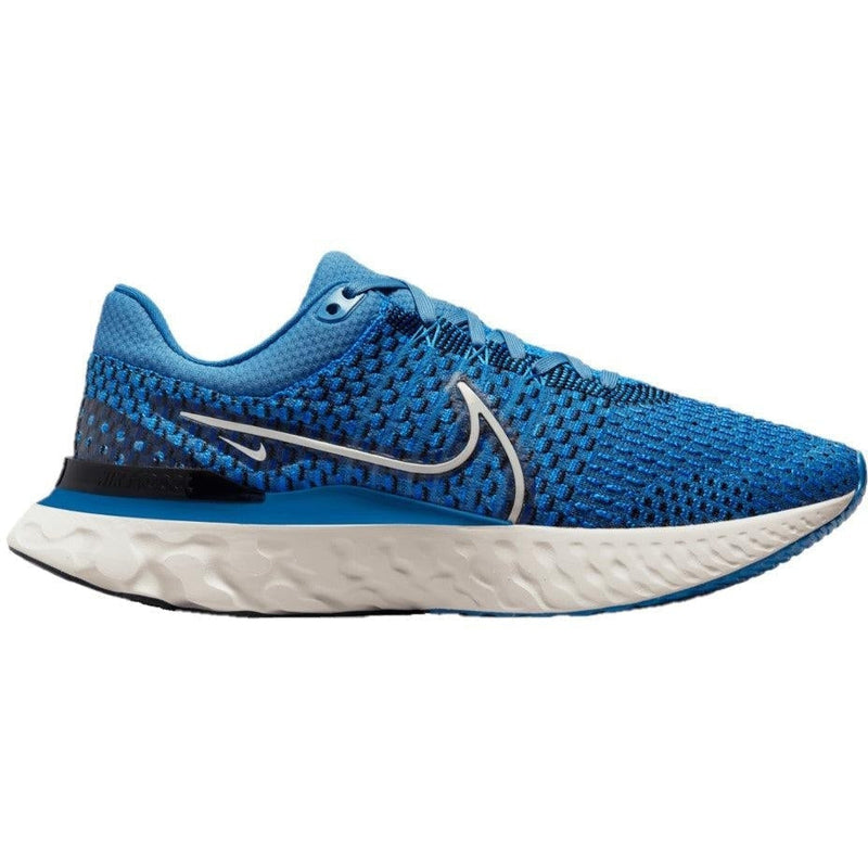 Men's Nike React Infinity Run Flyknit 3, Dutch Blue/Phantom-Black-Blue Glow, 13 D Medium