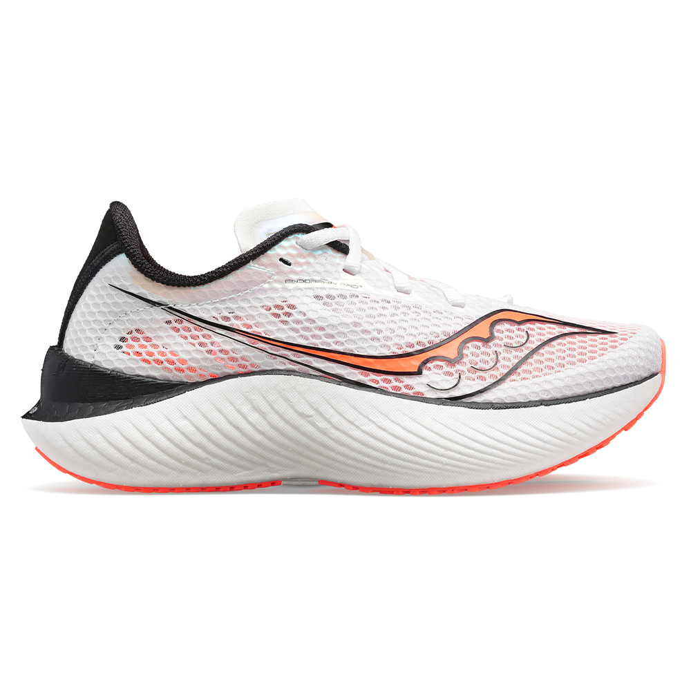 Men's Saucony Endorphin Pro 3, White/Black/Vizi, 8.5 D Medium