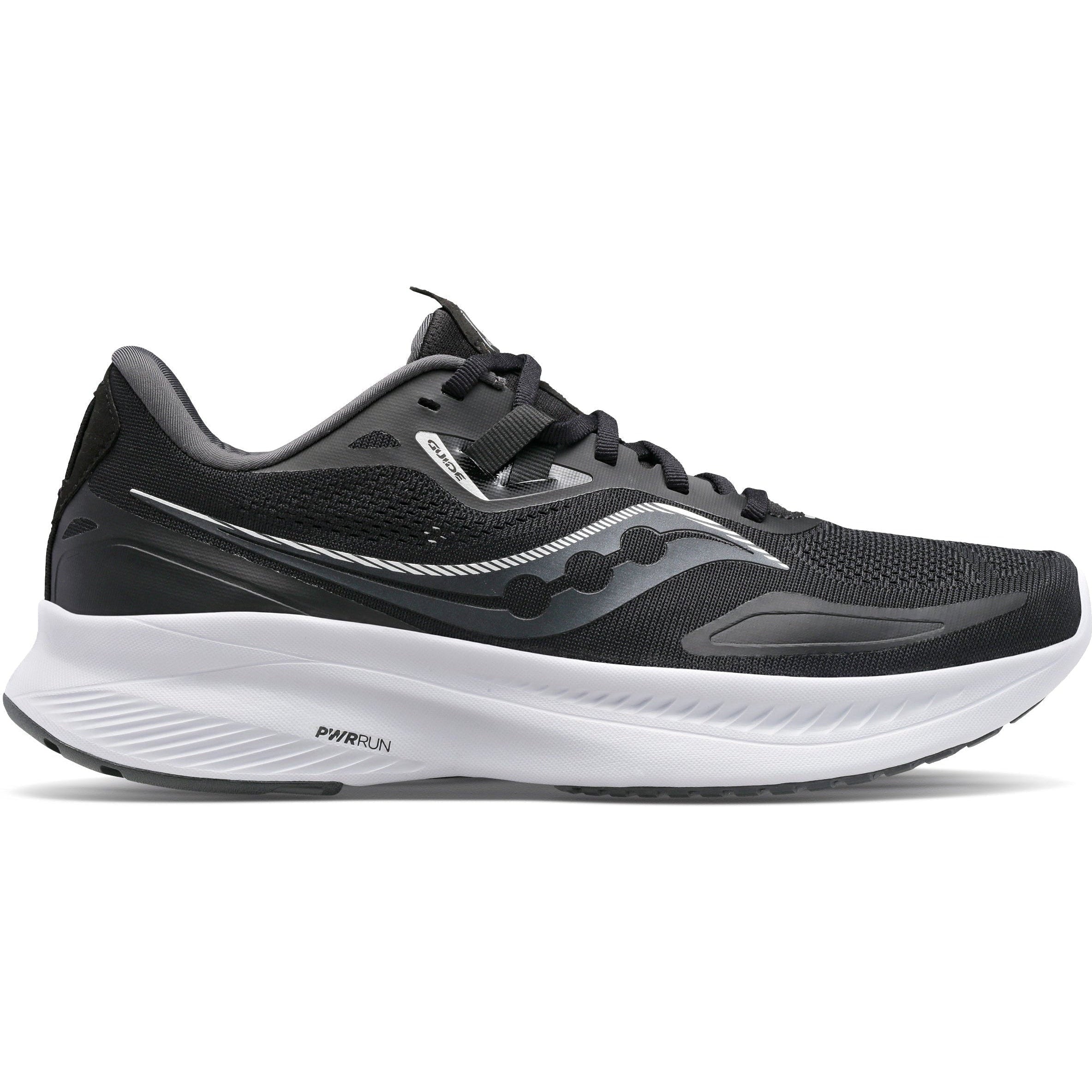 Men's Saucony Guide 15, Black/White, 8 D Medium
