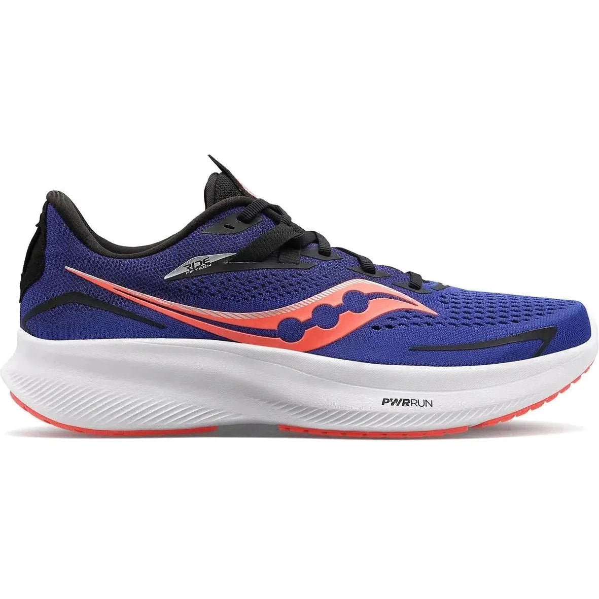 Men's Saucony Ride 15, SAPPHIRE/VIZIRED, 10.5 D Medium