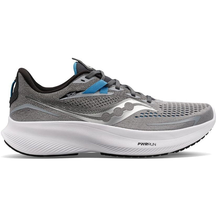 Men's Saucony Ride 15, Alloy/Topaz, 12 D Medium