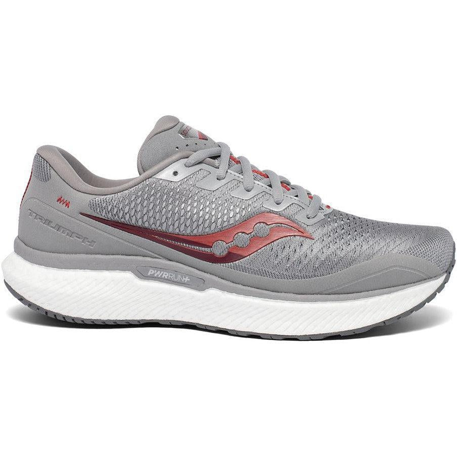 Men's Saucony Triumph 18, Alloy/Red, 9.5 2E Wide