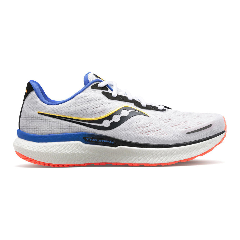 Men's Saucony Triumph 19, White/Black/Vizi, 11 D Medium