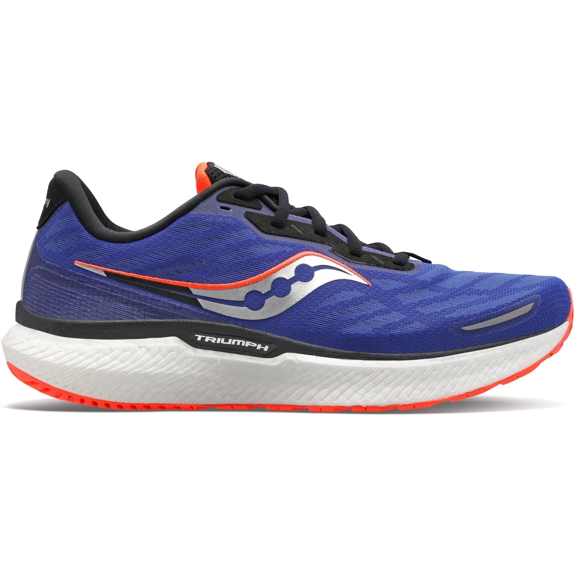 Men's Saucony Triumph 19, SAPPHIRE/VIZI RED, 9.5 D Medium