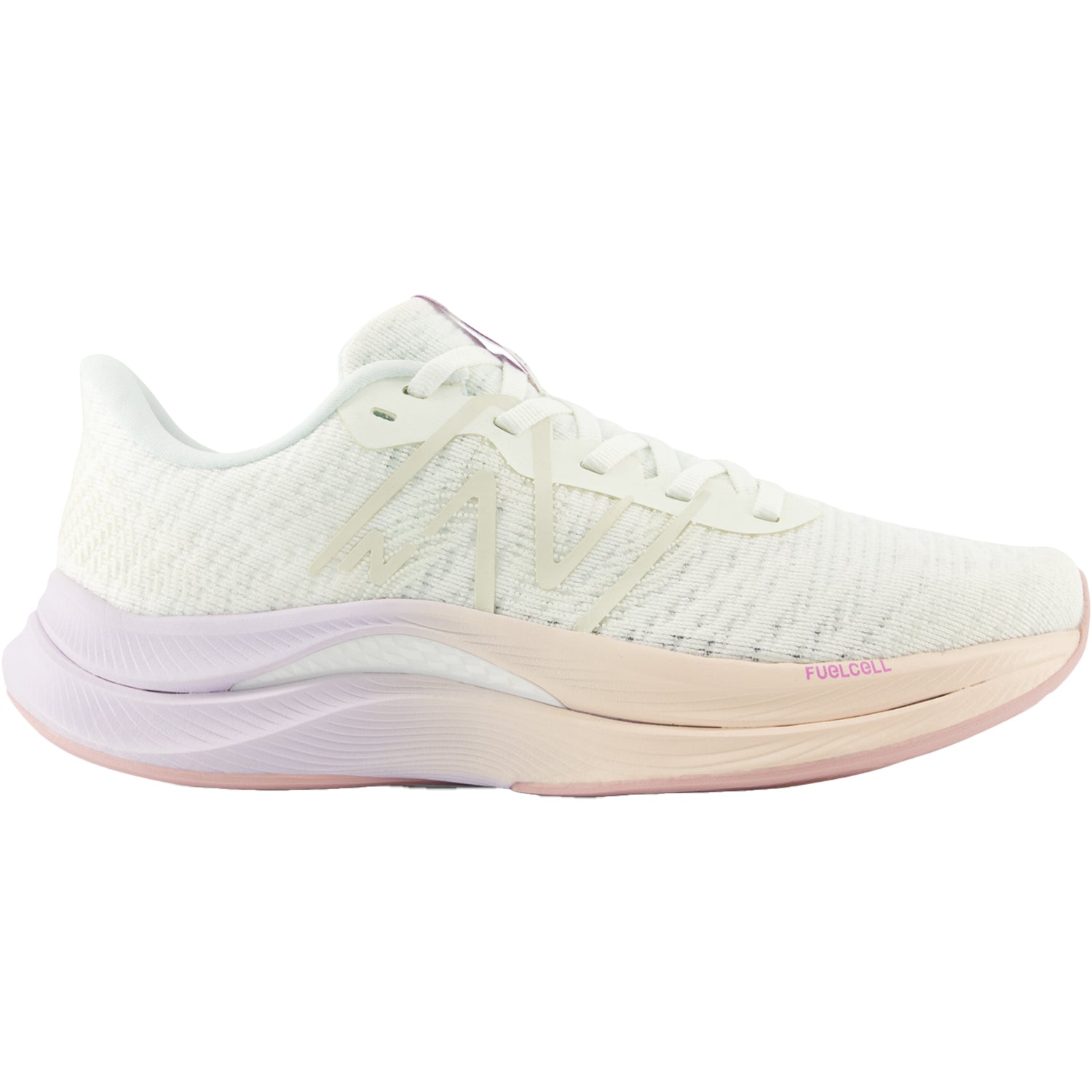 Women's New Balance FuelCell Propel v4, Sea Salt/Purple Fade, 9.5 B Medium