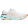 Women's Asics GEL-Cumulus 24, White/Orange Pop, 9.5 B Medium