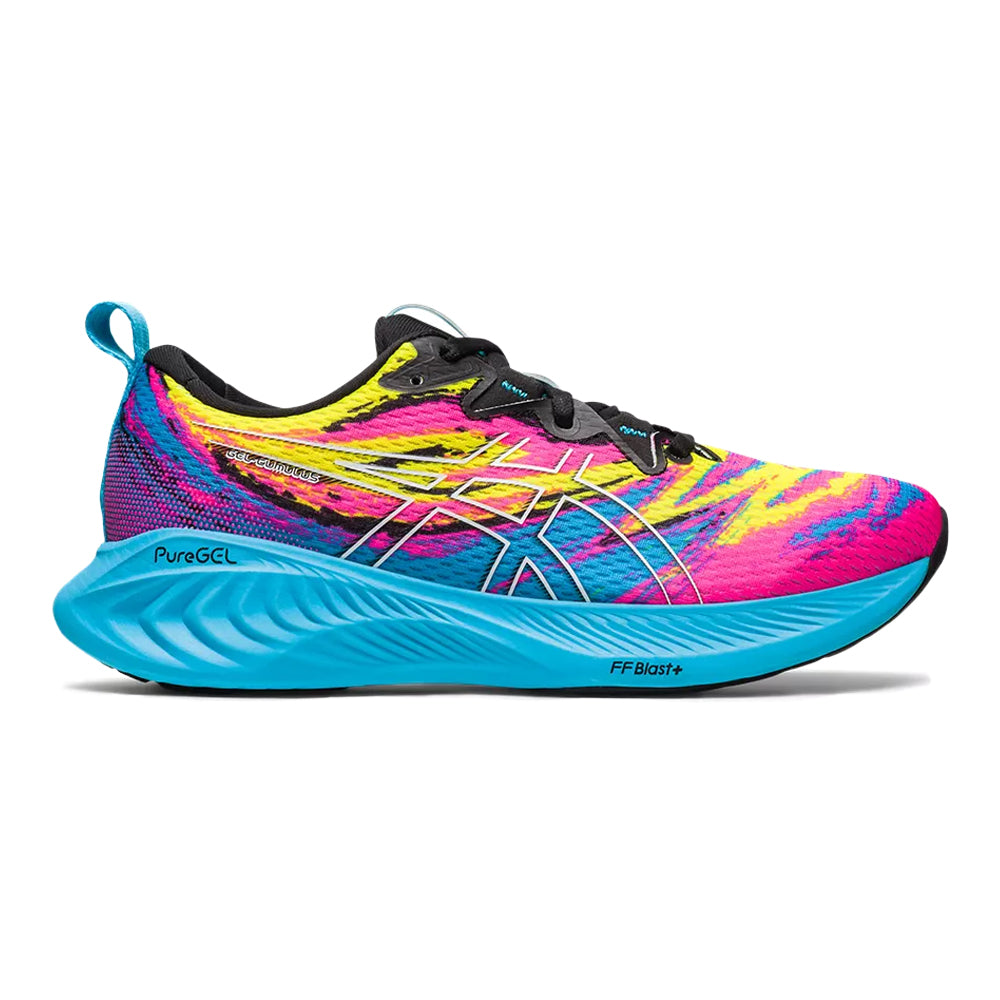 Women's Asics Gel-Cumulus 25, Aquarium/Vibrant Yellow, 7.5 B Medium