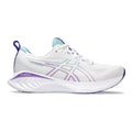 Women's Asics Gel-Cumulus 25, White/Gris Blue, 7 B Medium