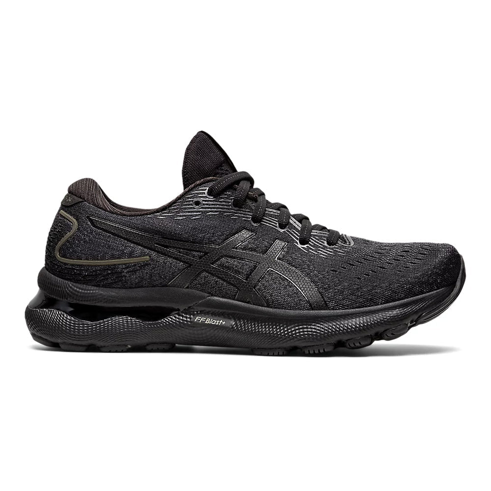 Women's Asics Gel-Nimbus 24, Black/Black, 9.5 D Wide