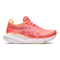Women's Asics Gel-Nimbus 25, PAPAYA/DUSTY PURPLE, 6.5 D Wide