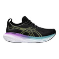 Women's Asics Gel-Nimbus 25, Black/Glow Yellow, 7 D Wide