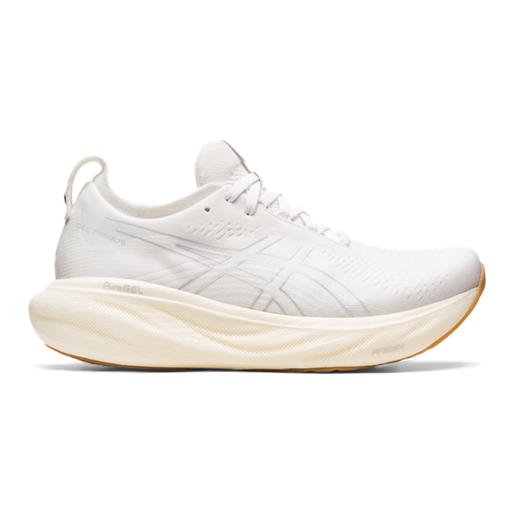 Women's Asics Gel-Nimbus 25, White/White, 9 B Medium