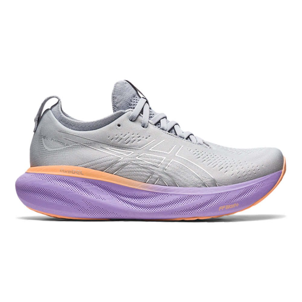 Women's Asics Gel-Nimbus 25, PIEDMONT GREY/PURE SILVER, 11.5 B Medium
