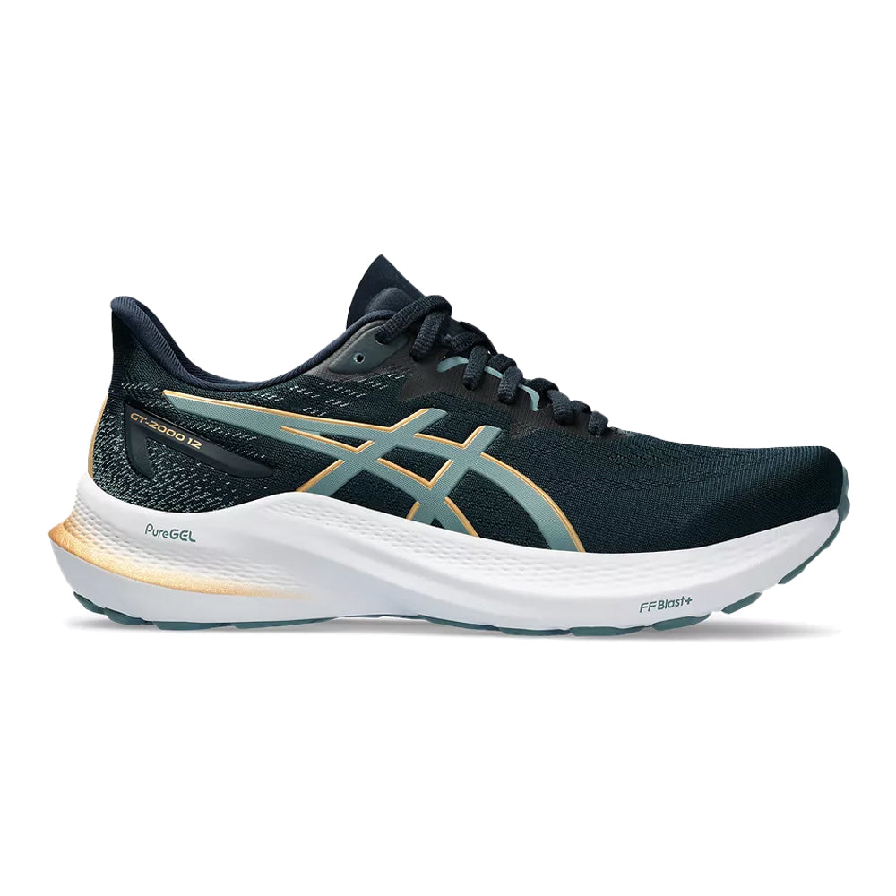 Women's Asics GT-2000 12, French Blue/Foggy Teal, 9 B Medium