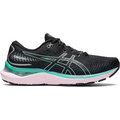 Women's Asics Gel-Cumulus 24, Black/Sage, 8 B Medium