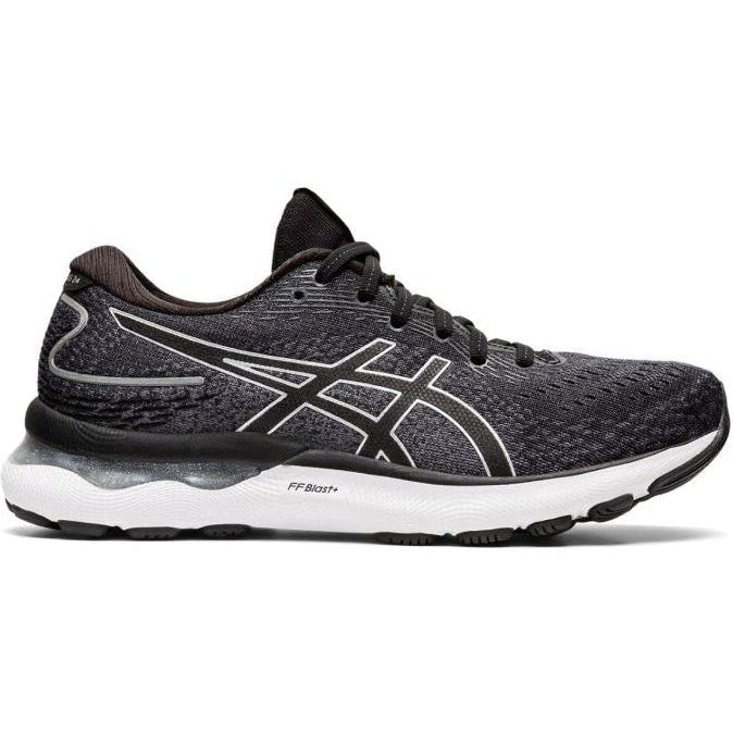 Women's Asics Gel-Nimbus 24, Black/Pure Silver, 7 D Wide
