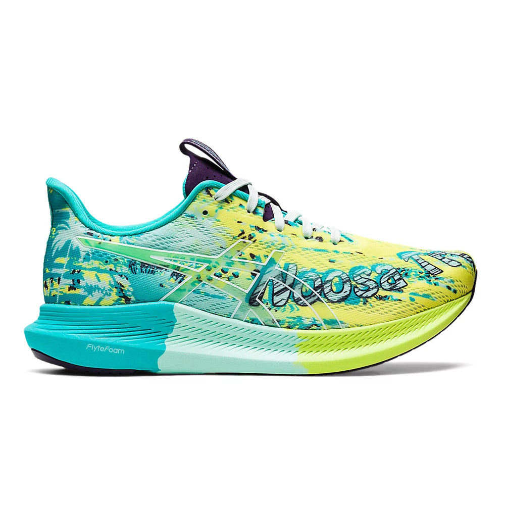 Women's Asics NOOSA TRI 14, Safety Yellow/Soothing Sea, 8 B Medium