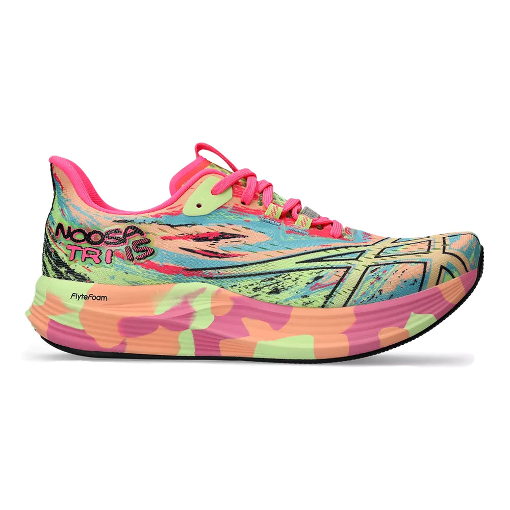 Women's Asics Noosa TRI 15, Summer Dune/Lime Green, 9 B Medium