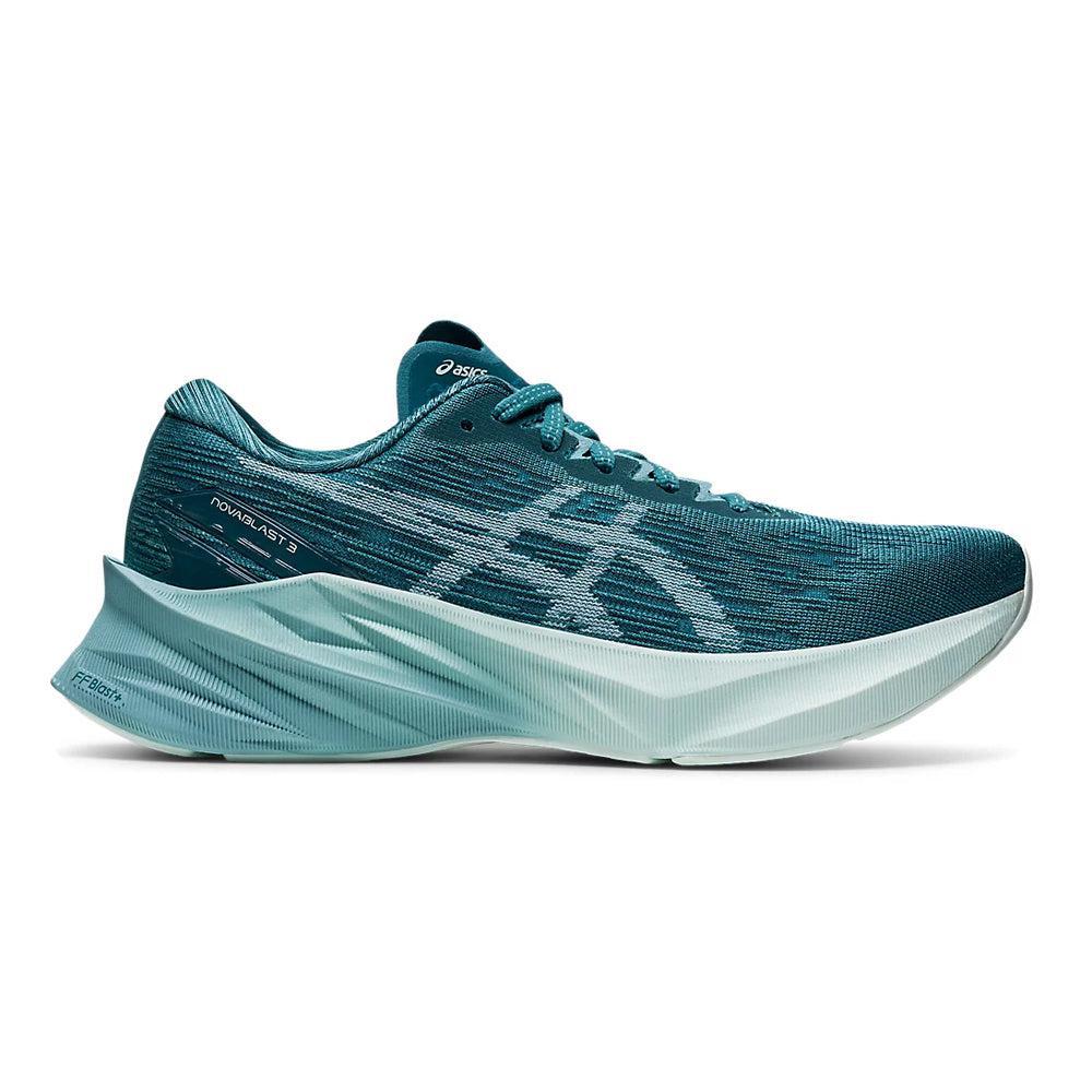 Women's Asics Novablast 3, Misty Pine/Smoke Blue, 8.5 B Medium