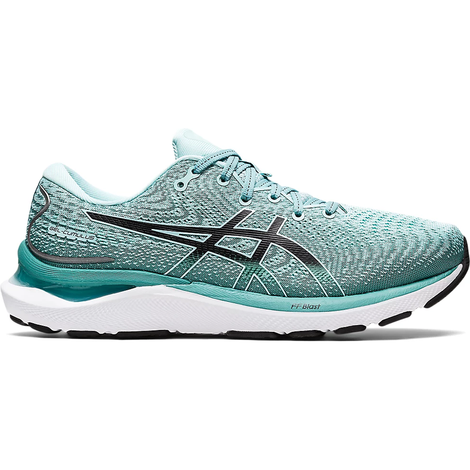 Women's Asics Gel-Cumulus 24, Oasis Green/Black, 10 B Medium