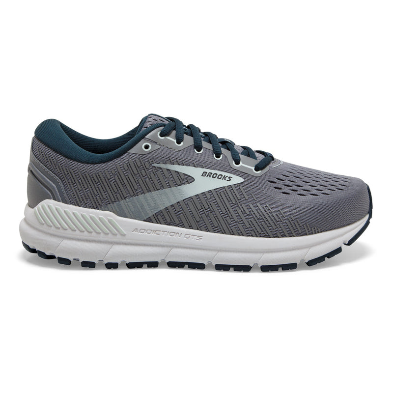 Women's Brooks Addiction GTS 15, Grey/Navy/Aqua, 7.5 D Wide
