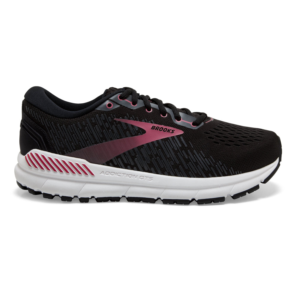 Women's Brooks Addiction GTS 15, Black/Ebony/Mauvewood, 9 2E Extra Wide